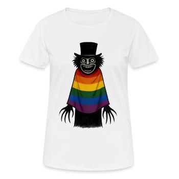 BABASHOOK und Regenbogenkap - Frauen T-Shirt atmungsaktiv - Weiß - Vorne - AI Model Female 172 dark (172cm)