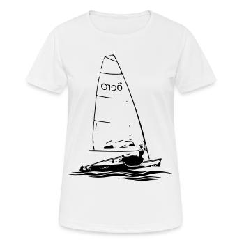 RS aero sailing dinghy sailboat regatta sailing sport - Women's Breathable T-Shirt - white - Front - AI Model Female 172 dark (172cm)