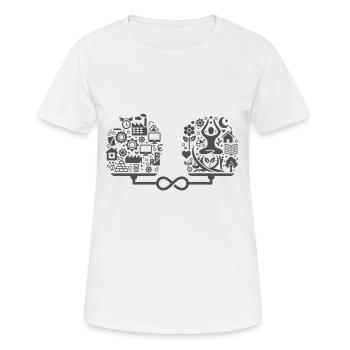 Équilibre vie professionnelle/vie privée : trouvez votre équilibre optimal - T-shirt respirant Femme - blanc - Devant - AI Model Female 172 dark (172cm)
