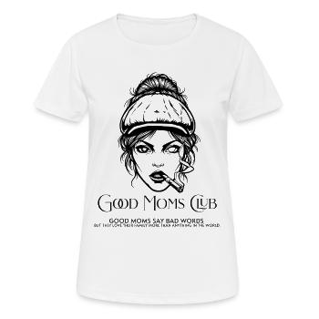 GuteMamasClub Maman Courageuses - T-shirt respirant Femme - blanc - Devant - AI Model Female 172 dark (172cm)
