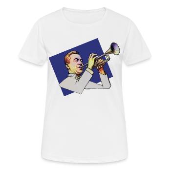 TRUMPETER #2 - sound & vision - T-shirt respirant Femme - blanc - Devant - AI Model Female 172 dark (172cm)