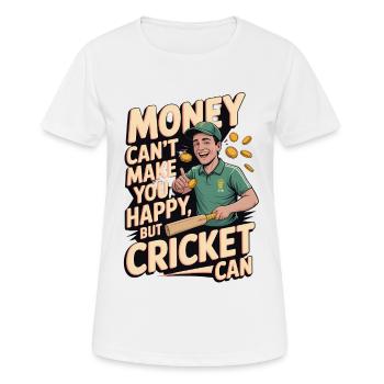 Lustiges Kricket Spruch Vintage Cricket Spiel - Frauen T-Shirt atmungsaktiv - Weiß - Vorne - AI Model Female 172 dark (172cm)