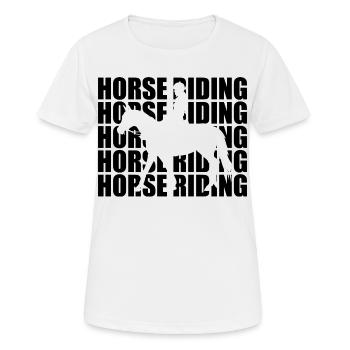 Lustiges Reiten - Frauen T-Shirt atmungsaktiv - Weiß - Vorne - AI Model Female 172 dark (172cm)