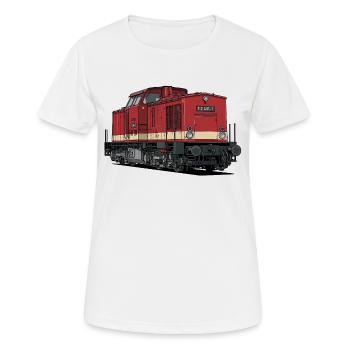 Red Diesel Locomotive Vintage Style BR 112 - Women's Breathable T-Shirt - white - Front - AI Model Female 172 dark (172cm)