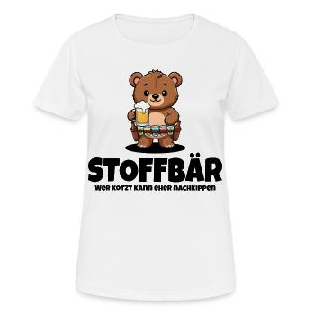 Motif de peluche d’ours en peluche - Ours en peluche - T-shirt respirant Femme - blanc - Devant - AI Model Female 172 dark (172cm)