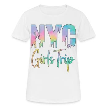 NYC Girls Trip - Frauen T-Shirt atmungsaktiv - Weiß - Vorne - AI Model Female 172 dark (172cm)