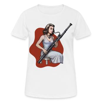 CLARINETIST  #1 - sound & vision - T-shirt respirant Femme - blanc - Devant - AI Model Female 172 dark (172cm)