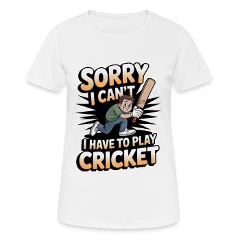 Lustiges Kricket Spruch Vintage Cricket Spiel - Frauen T-Shirt atmungsaktiv - Weiß - Vorne - AI Model Female 172 dark (172cm)