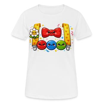 Clown Costume Carnival Carnival Gift - Women's Breathable T-Shirt - white - Front - AI Model Female 172 dark (172cm)