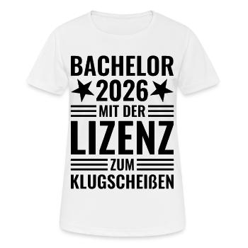 Licence 2026 avec licence pour être malin - T-shirt respirant Femme - blanc - Devant - AI Model Female 172 dark (172cm)
