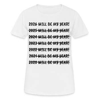 New Year | New Year's resolutions 2026 - Women's Breathable T-Shirt - white - Front - AI Model Female 172 dark (172cm)