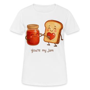 You are my Jam funny Love Toast with Jam - Women's Breathable T-Shirt - white - Front - AI Model Female 172 dark (172cm)