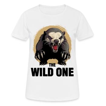 Honigdachs, der Wilde, - Frauen T-Shirt atmungsaktiv - Weiß - Vorne - AI Model Female 172 dark (172cm)