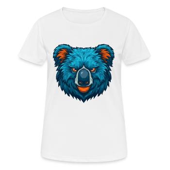 Fierce Koala Esports Maskottchen-Logo - Frauen T-Shirt atmungsaktiv - Weiß - Vorne - AI Model Female 172 dark (172cm)