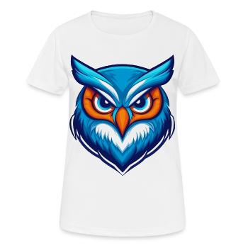 Blue Owl Esports Maskottchen-Logo - Frauen T-Shirt atmungsaktiv - Weiß - Vorne - AI Model Female 172 dark (172cm)