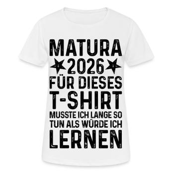 Maturité 2026 - T-shirt respirant Femme - blanc - Devant - AI Model Female 172 dark (172cm)
