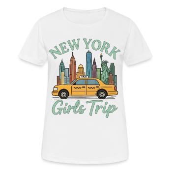 New York Girls Trip - Frauen T-Shirt atmungsaktiv - Weiß - Vorne - AI Model Female 172 dark (172cm)