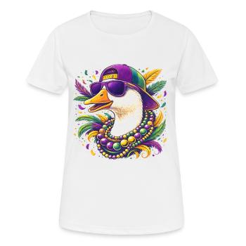 Mardi Gras Gans - Frauen T-Shirt atmungsaktiv - Weiß - Vorne - AI Model Female 172 dark (172cm)