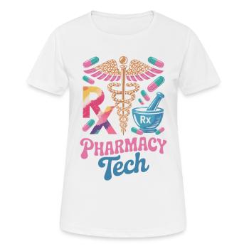Art de la pharmacie Rx Tech - T-shirt respirant Femme - blanc - Devant - AI Model Female 172 dark (172cm)