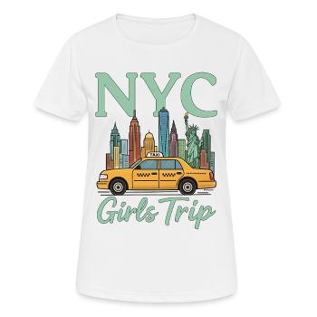NYC Girls Trip - Frauen T-Shirt atmungsaktiv - Weiß - Vorne - AI Model Female 172 dark (172cm)
