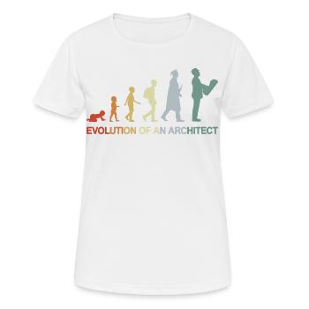 Le développement d’un architecte - T-shirt respirant Femme - blanc - Devant - AI Model Female 172 dark (172cm)