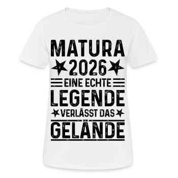Matura 2026 Une légende quitte le site - T-shirt respirant Femme - blanc - Devant - AI Model Female 172 dark (172cm)