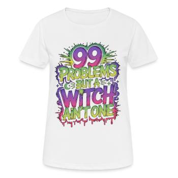 Problèmes de sorcellerie 99 mais sorcellerie lanceur de sorts - T-shirt respirant Femme - blanc - Devant - AI Model Female 172 dark (172cm)