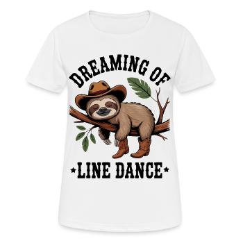 Sloth cowboy on branch - Women's Breathable T-Shirt - white - Front - AI Model Female 172 dark (172cm)