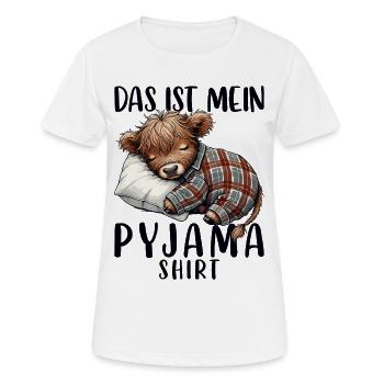 Pyjama Chemise de nuit Pyjama Pyjama Vache Highland Vache - T-shirt respirant Femme - blanc - Devant - AI Model Female 172 dark (172cm)