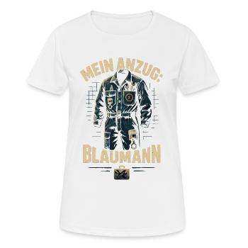 Ma combinaison en salopette, plus ajusté dit - T-shirt respirant Femme - blanc - Devant - AI Model Female 172 dark (172cm)