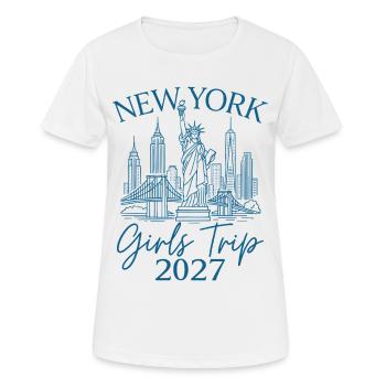 Voyage des filles à New York 2027 - T-shirt respirant Femme - blanc - Devant - AI Model Female 172 dark (172cm)