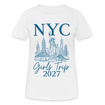 Voyage des filles à New York 2027 - T-shirt respirant Femme - blanc - Devant - AI Model Female 172 dark (172cm)
