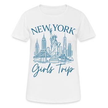 Voyage des filles à New York - T-shirt respirant Femme - blanc - Devant - AI Model Female 172 dark (172cm)
