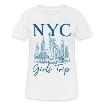 Voyage des filles à New York - T-shirt respirant Femme - blanc - Devant - AI Model Female 172 dark (172cm)