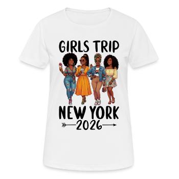 New York Girls Trip 2026 - Women's Breathable T-Shirt - white - Front - AI Model Female 172 dark (172cm)