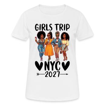 Voyage des filles à New York 2027 - T-shirt respirant Femme - blanc - Devant - AI Model Female 172 dark (172cm)