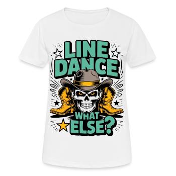Boot Western de la danse en ligne avec crâne - T-shirt respirant Femme - blanc - Devant - AI Model Female 172 dark (172cm)