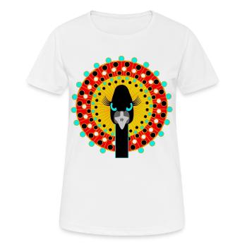 Un oiseau avec de l’attitude. - T-shirt respirant Femme - blanc - Devant - AI Model Female 172 dark (172cm)