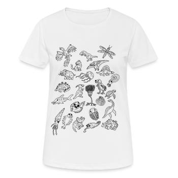 Fossiles de dinosaures Trilobites Géologie Paléontologie - T-shirt respirant Femme - blanc - Devant - AI Model Female 172 dark (172cm)