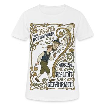 Art nouveau de la réalité pour les joueurs - T-shirt respirant Femme - blanc - Devant - AI Model Female 172 dark (172cm)