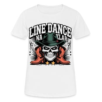 Skeleton Cowboy Line Dance - Women's Breathable T-Shirt - white - Front - AI Model Female 172 dark (172cm)