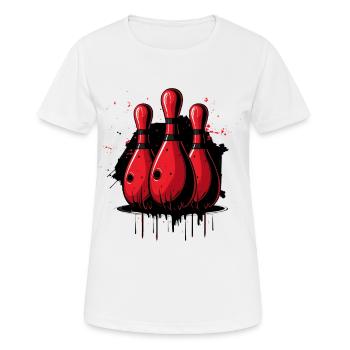 Bowling Pins - Frauen T-Shirt atmungsaktiv - Weiß - Vorne - AI Model Female 172 dark (172cm)
