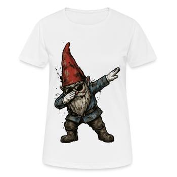 Nain de jardin – Nain drôle - T-shirt respirant Femme - blanc - Devant - AI Model Female 172 dark (172cm)