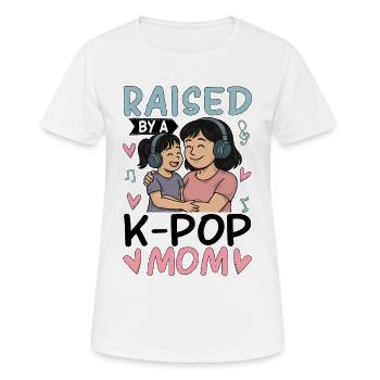 Élevée par une maman K-Pop - T-shirt respirant Femme - blanc - Devant - AI Model Female 172 dark (172cm)