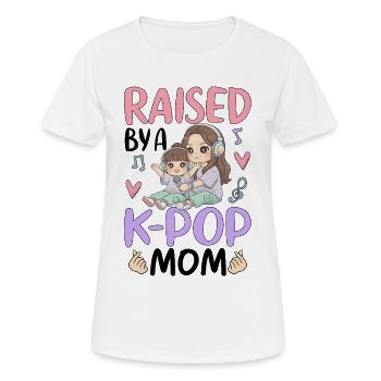 Élevée par une maman K-Pop - T-shirt respirant Femme - blanc - Devant - AI Model Female 172 dark (172cm)