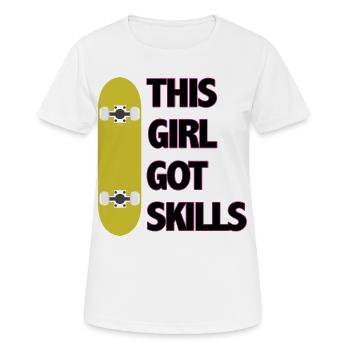 This Girl Got Skills - Women's Breathable T-Shirt - white - Front - AI Model Female 172 dark (172cm)