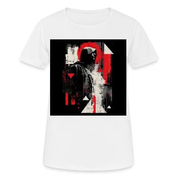 Hooded Echo Geometric Neon - Women's Breathable T-Shirt - white - Front - AI Model Female 172 dark (172cm)