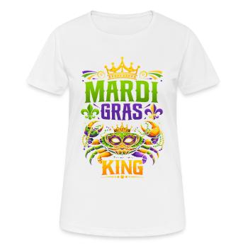 Mardi Gras König Maskenpracht - Frauen T-Shirt atmungsaktiv - Weiß - Vorne - AI Model Female 172 dark (172cm)