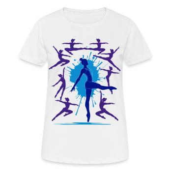 Turnen Turnerin Gymnastik Akrobatik Kunstturnen - Frauen T-Shirt atmungsaktiv - Weiß - Vorne - AI Model Female 172 dark (172cm)