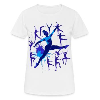 Turnen Turnerin Gymnastik Akrobatik Kunstturnen - Frauen T-Shirt atmungsaktiv - Weiß - Vorne - AI Model Female 172 dark (172cm)